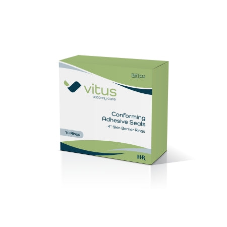HR Pharmaceuticals Skin Barrier Ring Vitus Moldable, Standard Wear Adhesive without Tape Without Flange Universal System 4 Inch - Case of 200 - 522-CS