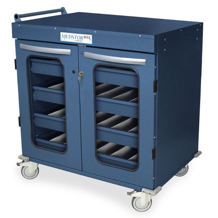 Harloff IntraOcular Lens Cart Harloff Powder Coated Steel 40.75 X 40.1 X 29.25 Inch Blue - Each - MS-IOL840-EA