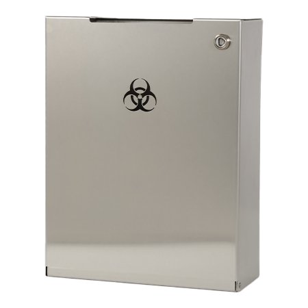 Post Medical Sharps Container Cabinet / Wall Enclosure Conseal Stainless Steel Wall Mount - Each - 750-SS-EA