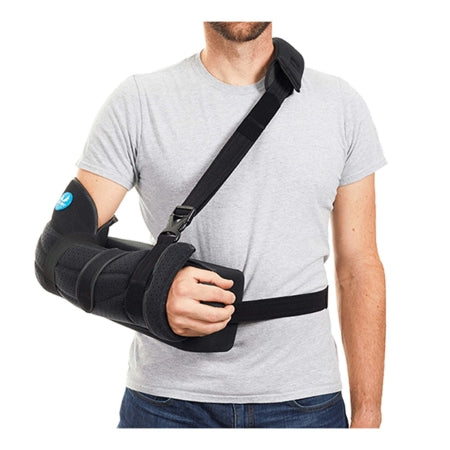 Cropper Medical Shoulder Sling with Abduction Pillow BioSkin™ One Size Fits Most Fabric / Foam Buckle Closure / Hook and Loop Strap Closure Left or Right Arm - Each - 38200-EA