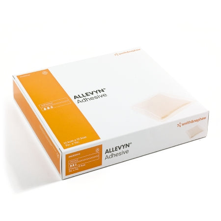 Smith & Nephew Foam Dressing Allevyn Adhesive 7 X 7 Inch With Border Film Backing Adhesive Square Sterile - Case of 80 - 66000045-CS
