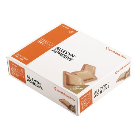 Smith & Nephew Foam Dressing Allevyn Adhesive 4 X 4 Inch With Border Film Backing Adhesive Square Sterile - Case of 100 - 66000599-CS