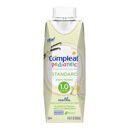 Nestle Healthcare Nutrition Pediatric Oral Supplement Compleat® Pediatric Standard 1.0 Cal 8.45 oz. Carton Liquid Plant Based Food Allergies - Each - 00043900560410-EA