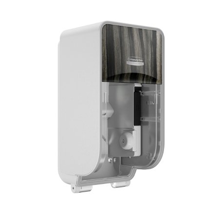 Kimberly Clark Toilet Tissue Dispenser Kimberly-Clark Professional™ ICON™ Ebony Woodgrain Manual Pull 2 Roll Wall Mount - Case of 1 - 58751-CS