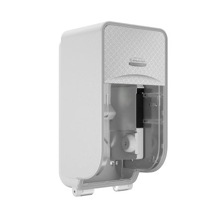 Kimberly Clark Toilet Tissue Dispenser Kimberly-Clark Professional™ ICON™ Silver Mosaic Manual Pull 2 Rolls Wall Mount - Case of 1 - 53696-CS
