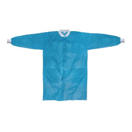 McKesson Lab Coat McKesson Blue Large / X-Large Knee Length Disposable - Case of 30 - 34181200-CS