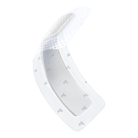 Medline Silver Foam Dressing Optifoam Gentle AG+ Post-Op 4 X 10 Inch Rectangle Sterile - Case of 100 - MSC97410-CS
