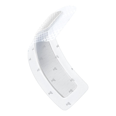 Medline Silver Foam Dressing Optifoam Gentle AG+ Post-Op 4 X 6 Inch Rectangle Sterile - Case of 100 - MSC9748-CS