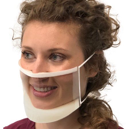 ClearMask LLC Surgical Mask ClearMask™ Anti-fog Tie Closure One Size Fits Most Clear NonSterile ASTM Level 3 Adult - Case of 432 - CM002EZ-CS