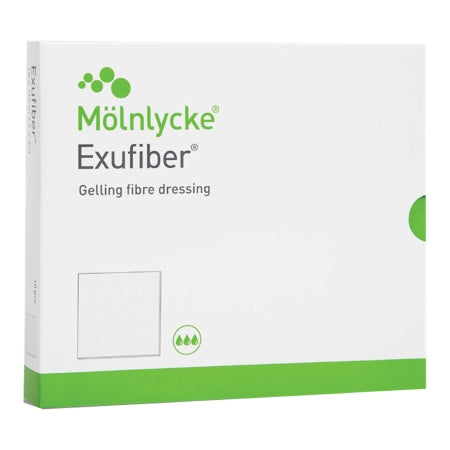 Molnlycke Gelling Fiber Dressing Exufiber® 4 X 4 Inch Square - Case of 80 - 709901-CS