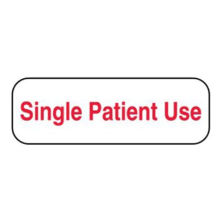 United Ad Label Pre-Printed Label UAL Advisory Label White Paper Single Patient Use Red Instructional Label 1/2 X 1-1/2 Inch - Roll of 1 - ULFP609-RL