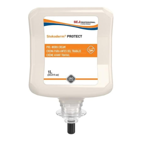 SC Johnson Professional USA Inc Hand and Body Moisturizer Stokoderm® Protect 1 Liter Dispenser Refill Bottle Unscented Cream - Case of 6 - UPW1L-CS