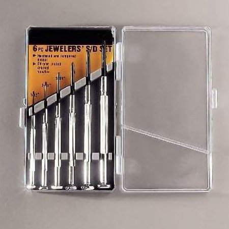 Ward's Science Precision Screwdriver Set 1/32, 3/64, 5/64, 1/8 Inch Flat Tops and No. 0, No. 1 Phillips Head - KT/1 - 470150-068-KT