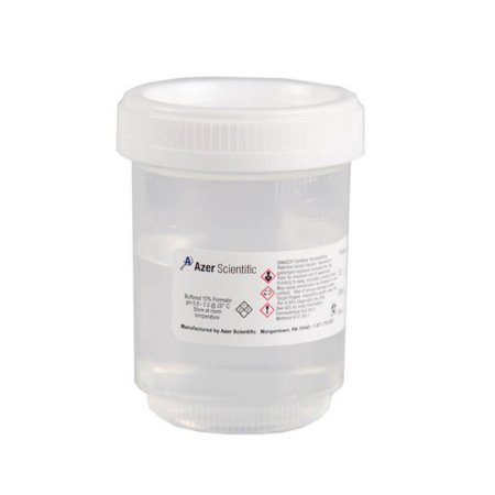 Azer Scientific Prefilled Formalin Container Formalock™ 60 mL Fill in 120 mL (4 oz.) Screw Cap Warning Label NonSterile - Case of 48 - PFNBF-120-CS