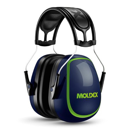 Moldex-Metric Ear Muffs Moldex MX-5 Cordless One Size Fits Most Black / Blue - Case of 10 - 6120-CS