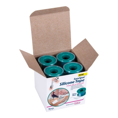 Pedifix Medical Tape PediFix® SoreSpot® White 1 Inch X 1-1/2 Yard Silicone NonSterile - Pack of 12 - 3095-115-12-PK