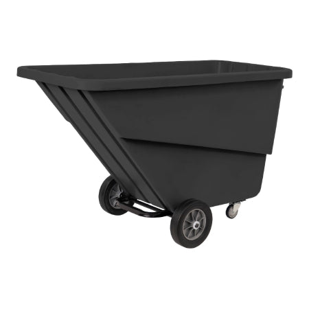 R & B Wire Products Tilt Truck 12 Inch Front Wheels / 4 Inch Rear Swivel Casters 1000 lb. Capacity Steel Tubular Handle Poly / Steel - Each - TILT-LRG/BLK-EA
