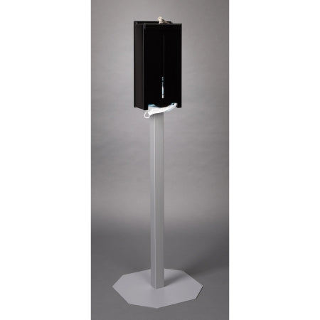 Poltex Inc Bulk Mask Dispenser Poltex Floor Stand Black 4 X 7-1/4 X 15.4 Inch Acrylic / Steel - Each - MSKLOKBLK-2STL-EA