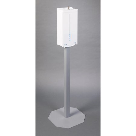 Poltex Inc Bulk Mask Dispenser Poltex Floor Stand White 4 X 7-1/4 X 15.4 Inch PETG / Steel - Each - MSKLOKWHT-2STL-EA