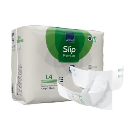 Abena North America Unisex Adult Incontinence Brief Abena® Slip Premium L4 Large Disposable Heavy Absorbency - Pack of 18 - 1000021292-PK