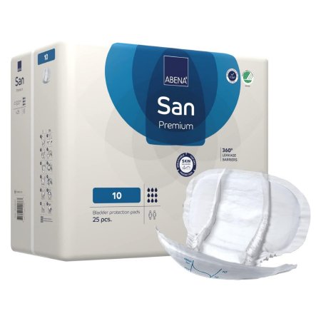 Abena North America Incontinence Liner Abena® San Premium 14.5 X 28.7 Inch Heavy Absorbency Fluff / Polymer Core Size 10 - Pack of 25 - 1000021312-PK