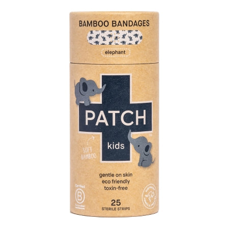 Nutricare USA LLC Adhesive Strip Patch™ Kids 3/4 X 3 Inch Bamboo Rectangle Kid Design (Elephant) Sterile - TU/1 - PATELCT-TU