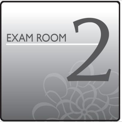 Clinton Industries Door Sign (Standard) Exam Room Clinton Industries Exam Room 2 - Each - EX2-S-EA