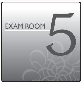 Clinton Industries Door Sign Exam Room Clinton Industries Exam Room 5 - Each - EX5-S-EA