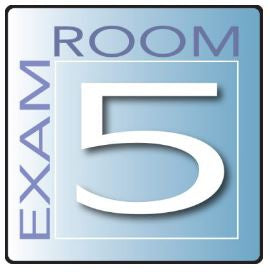 Clinton Industries Door Sign Exam Room Clinton Industries Exam Room 5 - Each - EX5-B-EA