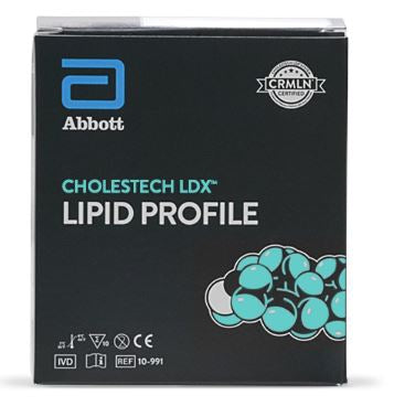 Abbott Rapid Dx North America LLC Reagent Cholestech LDX™ Lipid Profile HDL / Total Cholesterol / Triglycerides For use with Cholestech LDX™ Analyzer 10 X 50 Tests - Case of 500 - 97989-CS