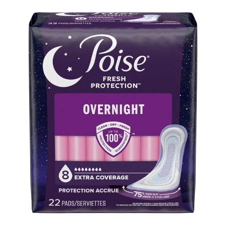 Kimberly Clark Bladder Control Pad Poise® Fresh Protection™ 5.3 Inch Length Heavy Absorbency Sodium Polyacrylate Core One Size Fits Most - Pack of 22 - 54943-PK