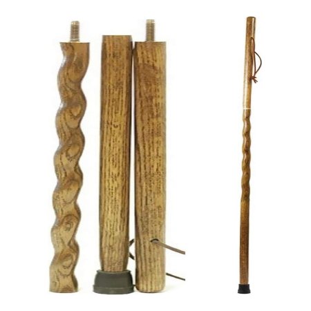 Mabis Healthcare Walking Stick Brazos™ Twisted Traveler's Stick Wood 55 Inch Height Tan Oak - Each - 602-3000-1326-EA