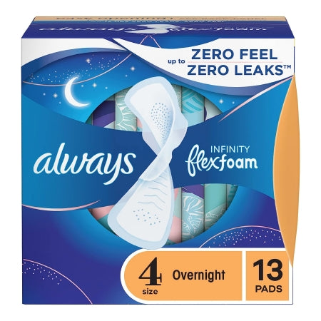 Procter & Gamble Feminine Pad Always® Infinity FlexFoam Overnight Heavy Absorbency - Box of 13 - 03700083095-BX