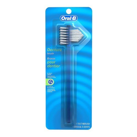 Procter & Gamble Denture Brush Oral-B 2-Sided Bristle Blue - Each - 00041081001-EA