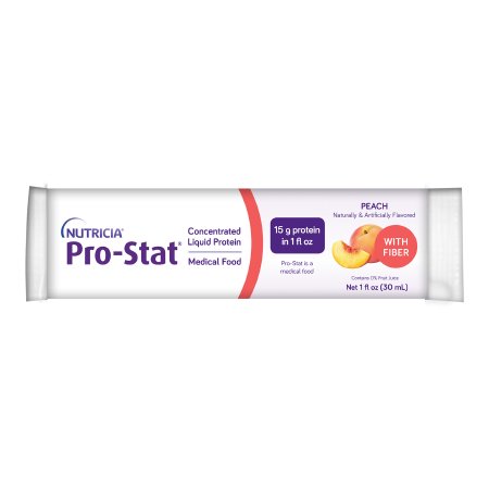 Nutricia North America Oral Supplement Pro-Stat® with Fiber Peach Flavor Liquid 1 oz. Individual Packet - Case of 96 - 188275-CS