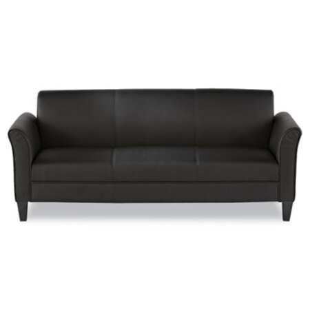 Alera® Alera Reception Lounge Furniture, 3-Cushion Sofa, 77w x 31.5d x 32h, Black - Each - ALE-RL21LS10B-EA