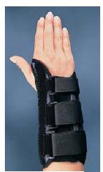 Bird & Cronin Wrist Brace Premier® Aluminum / Foam / Nylon / Plastic / Polyester Right Hand Black X-Small - Each - 08144381-EA