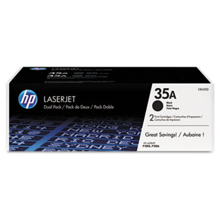 HP HP 35A, (CB435D) 2-Pack Black Original LaserJet Toner Cartridges - Box of 1 - HEW-CB435D-BX