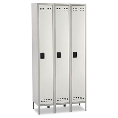 Safco® Single-Tier, Three-Column Locker, 36w x 18d x 78h, Two-Tone Gray - Each - SAF-5525GR-EA