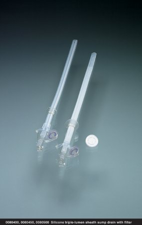 Bard Sump Drain Tube Bard® Silicone Triple Lumen Style 3/8 Inch Size Sterile - Case of 5 - 0080450-CS