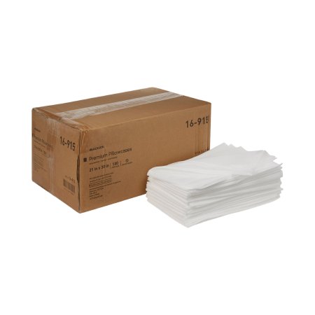 McKesson Pillowcase McKesson Standard White Disposable - Case of 100 - 16-915-CS
