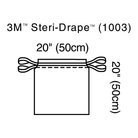 3M Surgical Drape 3M™ Steri-Drape™ Isolation Drape 20 W X 20 L Inch Sterile - Box of 10 - 1003-BX