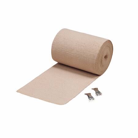DeRoyal Elastic Bandage 6 Inch X 10 Yard Clip Detached Closure Tan NonSterile Standard Compression - Box of 6 - HEB6-BX