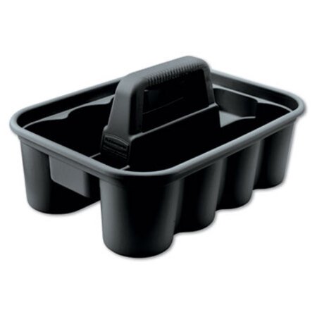 Rubbermaid® Commercial Commercial Deluxe Carry Caddy, Eight Compartments, 15 x 7.4, Black - Each - RCP-315488BLA-EA
