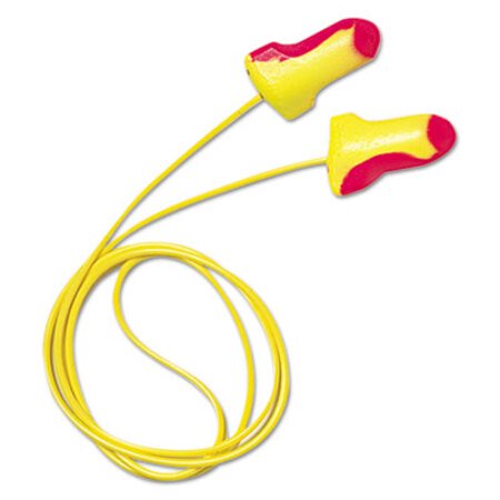 Howard Leight® by Honeywell LL-30 Laser Lite Single-Use Earplugs, Corded, 32NRR, Magenta/Yellow, 100 Pairs - Box of 1 - HOW-LL30-BX