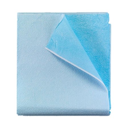 McKesson Stretcher Sheet McKesson Flat Sheet 40 W X 90 L Inch Blue Polyback Airlaid Disposable - Case of 25 - 18-939-CS
