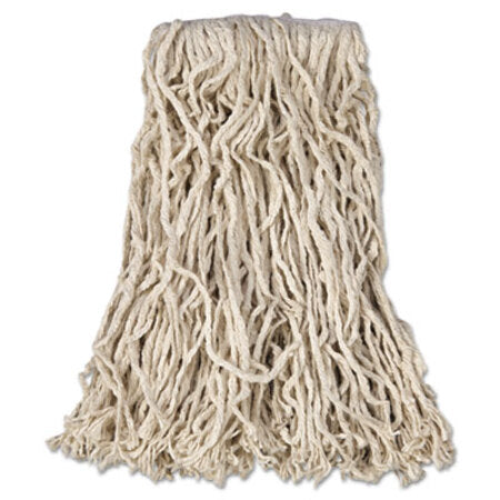 Rubbermaid® Commercial Economy Cut-End Cotton Wet Mop Head, 16oz, 1" Band, White, 12/Carton - CT/1 - RCP-V116-CT