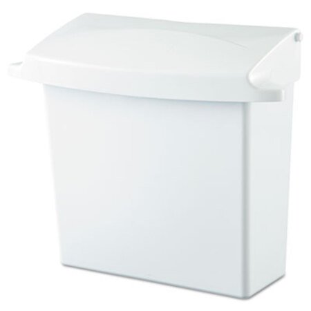 Rubbermaid® Commercial Sanitary Napkin Receptacle with Rigid Liner, Plastic, White - Each - RCP-614000-EA