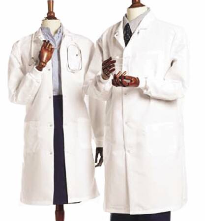 Fashion Seal Uniforms Lab Coat White Large Knee Length Reusable - Each - 439-L-EA