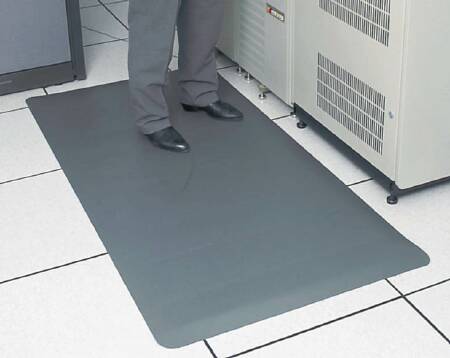 Fisher Scientific Static Dissipative Anti-Fatigue Mat Wearwell® 2 X 3 Foot Gray PVC / Nitrile Infused Sponge - Each - 19003150A-EA